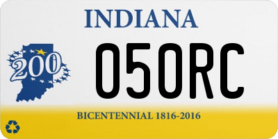 IN license plate 050RC