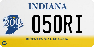 IN license plate 050RI