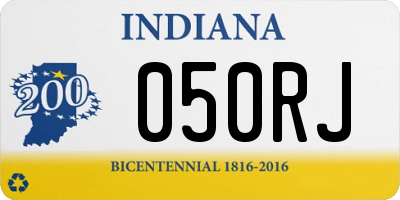 IN license plate 050RJ