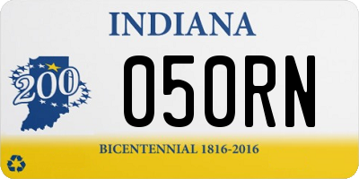 IN license plate 050RN