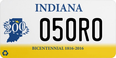 IN license plate 050RO