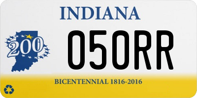 IN license plate 050RR