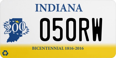 IN license plate 050RW