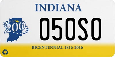 IN license plate 050SO