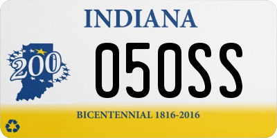 IN license plate 050SS