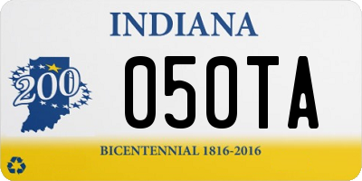 IN license plate 050TA