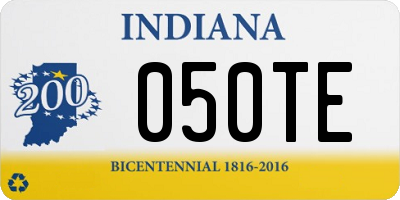 IN license plate 050TE