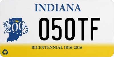 IN license plate 050TF