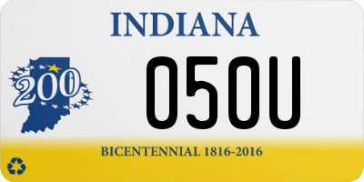 IN license plate 050U