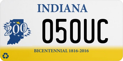 IN license plate 050UC