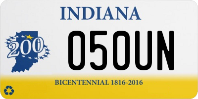 IN license plate 050UN