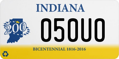 IN license plate 050UO