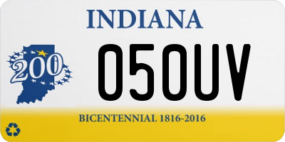 IN license plate 050UV