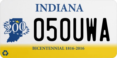 IN license plate 050UWA