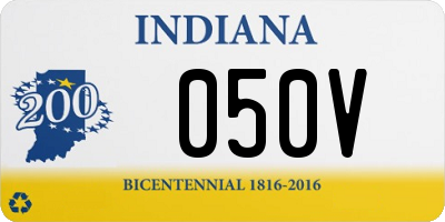 IN license plate 050V