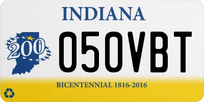 IN license plate 050VBT