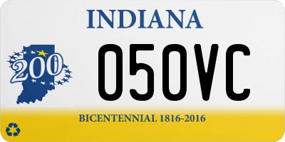 IN license plate 050VC