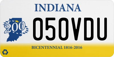IN license plate 050VDU