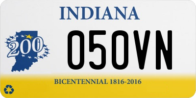 IN license plate 050VN