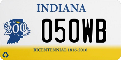 IN license plate 050WB