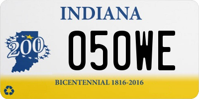 IN license plate 050WE