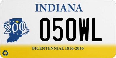 IN license plate 050WL