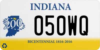 IN license plate 050WQ