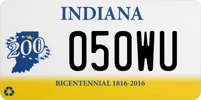 IN license plate 050WU