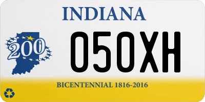 IN license plate 050XH