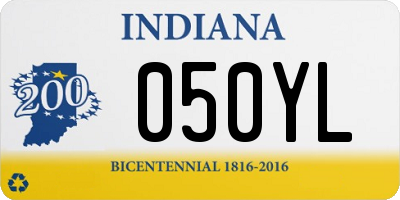 IN license plate 050YL