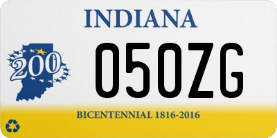 IN license plate 050ZG