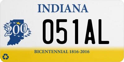 IN license plate 051AL