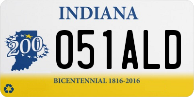 IN license plate 051ALD