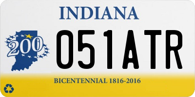 IN license plate 051ATR