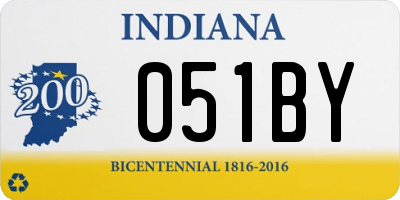 IN license plate 051BY