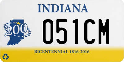 IN license plate 051CM