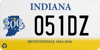 IN license plate 051DZ