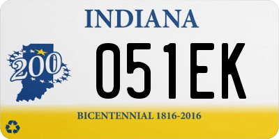 IN license plate 051EK