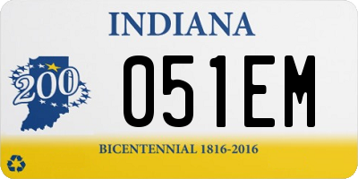 IN license plate 051EM