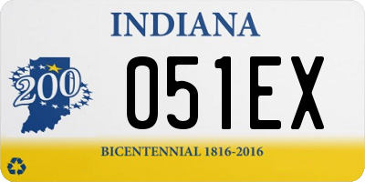 IN license plate 051EX