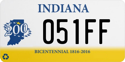 IN license plate 051FF