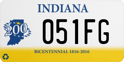 IN license plate 051FG