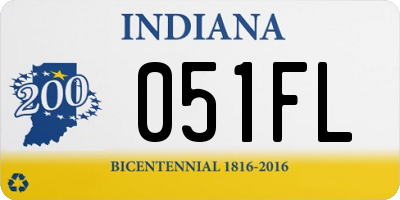 IN license plate 051FL