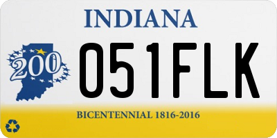 IN license plate 051FLK