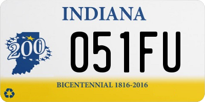 IN license plate 051FU