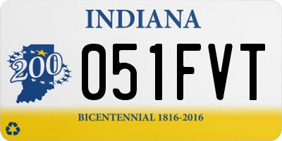 IN license plate 051FVT