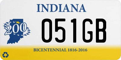 IN license plate 051GB