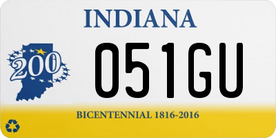 IN license plate 051GU