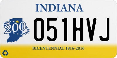 IN license plate 051HVJ