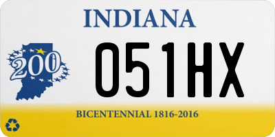 IN license plate 051HX